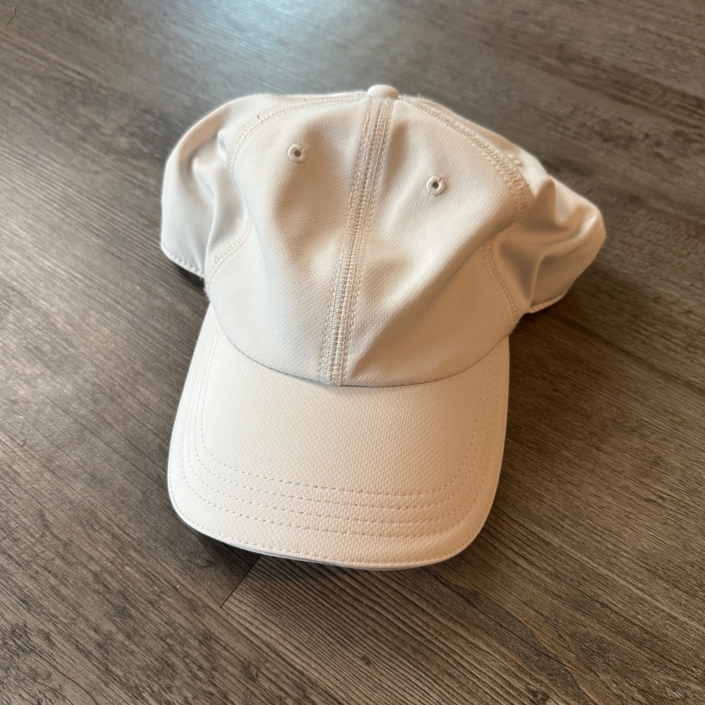 Cream Adjustable Athletic Hat